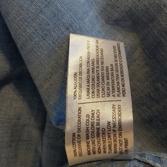 US Polo Association Mens Blue Chambray Short sleeve Button down Blue PONY Sz.XL - Picture 9 of 9